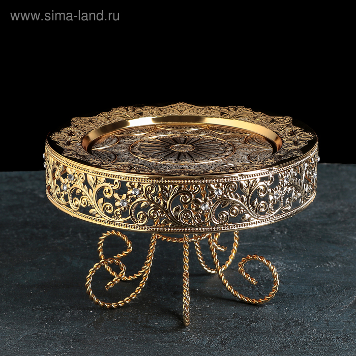 

Тортовница, 25×15 см, цвет металла золотой