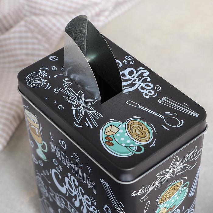 

Банка для сыпучих Morning, 12,8×8×18,5 см, цвет чёрный