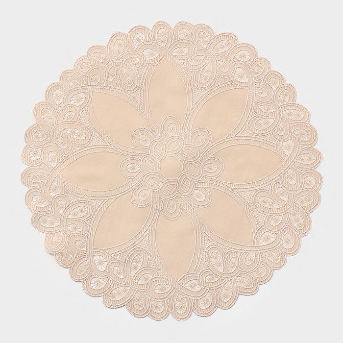 Салфетка ажурная «Цветок», 38×38 см, цвет бежевый ор 078 рамка ажурная салфетка большая