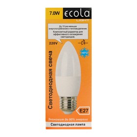 

Лампа светодиодная Ecola Light candle LED, 7 Вт, E27, 2700 K, 103 x 37 мм