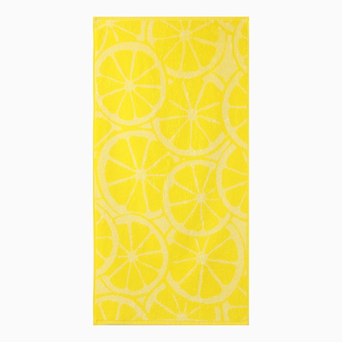 фото Полотенце махровое lemon color, 100х150 см, цвет жёлтый дм-люкс