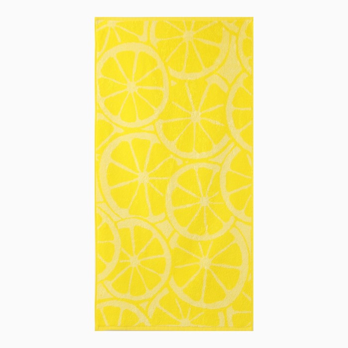 фото Полотенце махровое lemon color, 70х130 см, цвет жёлтый дм-люкс