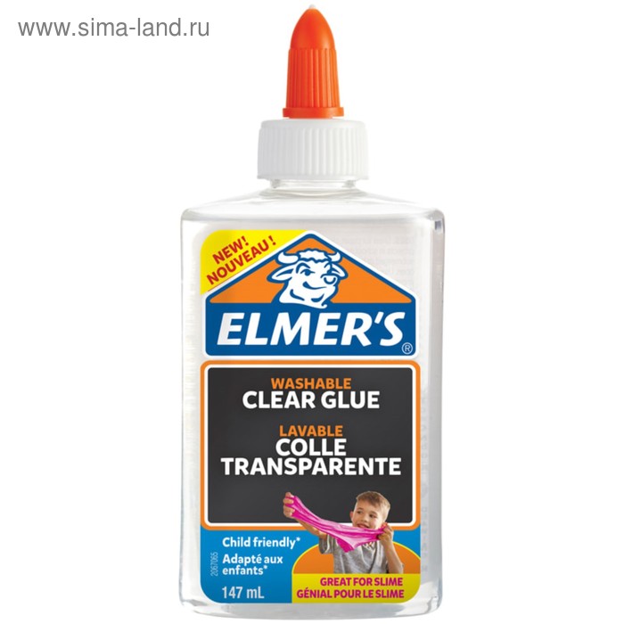 Клей канцелярский 191 г Elmers Clear Glue, для 1 слайма