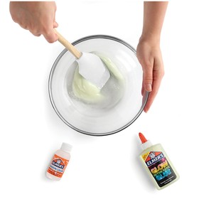 

Клей канцелярский Elmers Glitter Glue, 200 г, 177 мл для слаймов, с блёстками, розовый