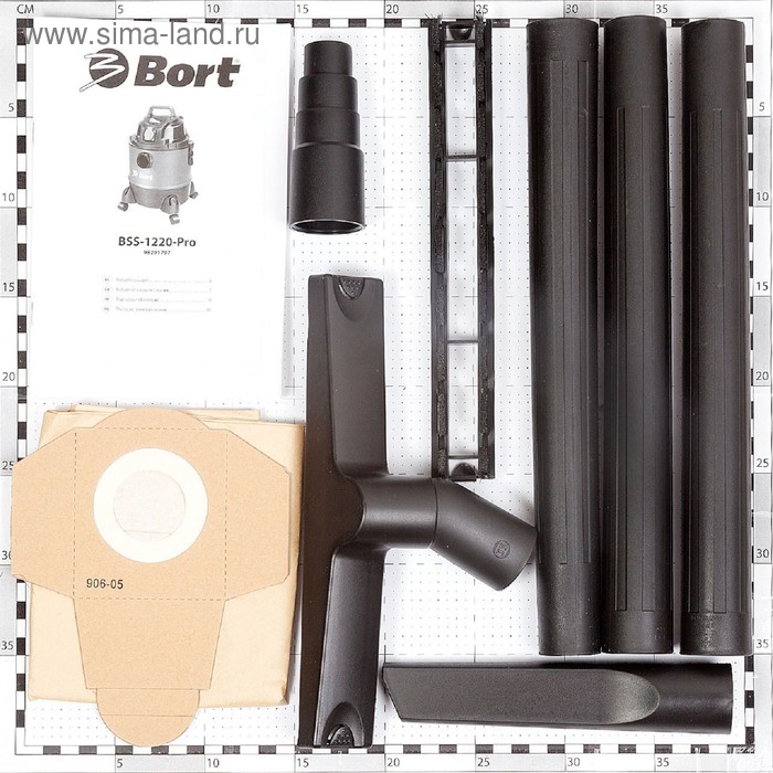 

Пылесос Bort BSS-1220-Pro, 1250/250 Вт, сухая/влажная уборка, 20 л, синий