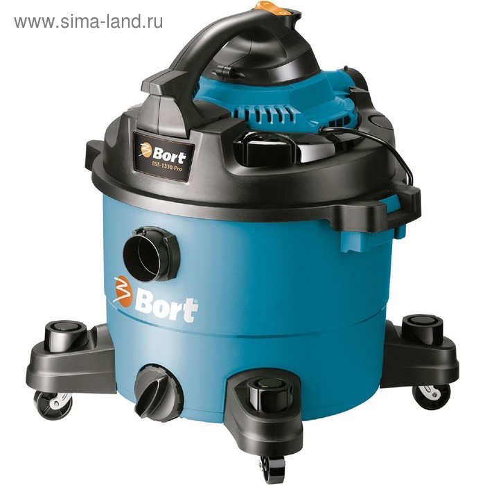 Пылесос Bort BSS-1330-Pro, 1300/260 Вт, сухая/влажная уборка, 30 л, синий