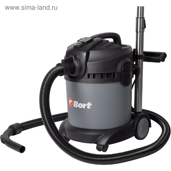 Пылесос Bort BAX-1520-Smart Clean, 1400/300 Вт, сухая/влажная уборка, 20 л, серый пылесос bort bax 1520 smart clean 1400 300 вт сухая влажная уборка 20 л серый