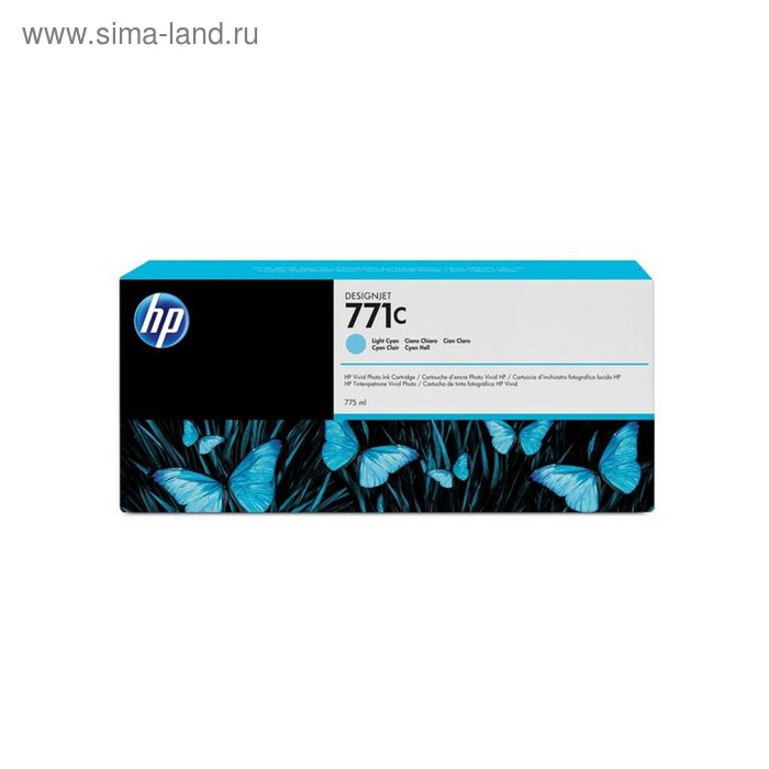 Картридж струйный HP №771C B6Y12A светло-голубой для HP DJ Z6200 (775мл)