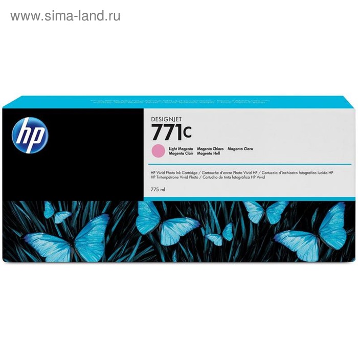 Картридж струйный HP №771C B6Y11A светло-пурпурный для HP DJ Z6200 (775мл) картридж hp 771c b6y11a светло пурпурный картридж