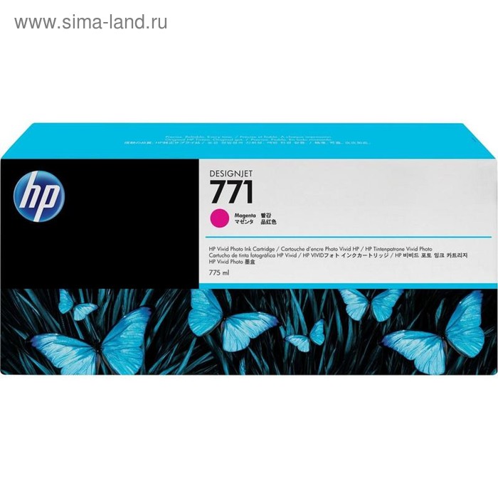 Картридж струйный HP №771C B6Y09A пурпурный для HP DJ Z6200 (775мл) картридж струйный hp 771c b6y07a черный матовый 775мл для hp dj z6200