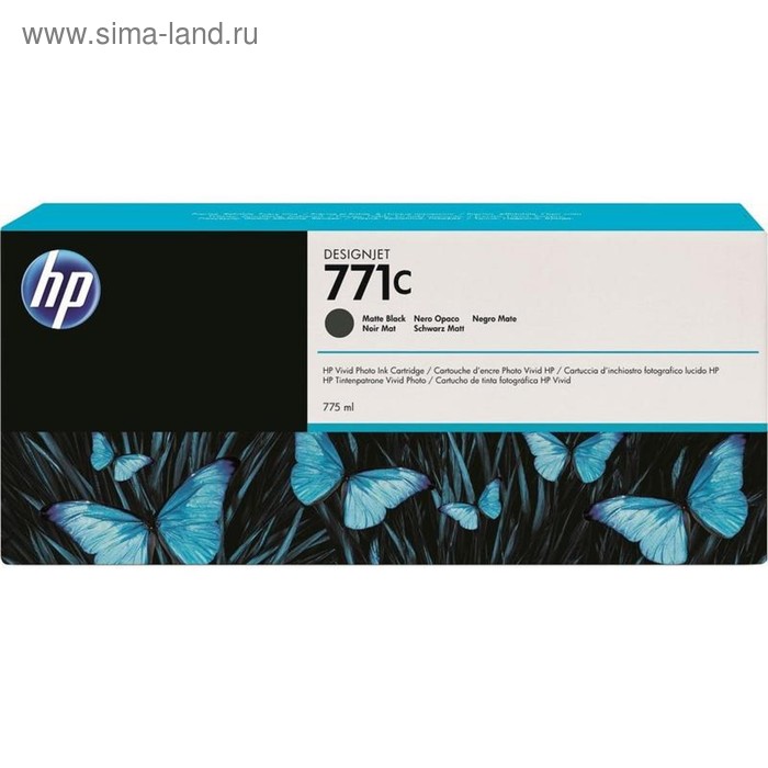 Картридж струйный HP №771C B6Y07A черный матовый для HP DJ Z6200 (775мл) картридж hp 771c b6y07a черный