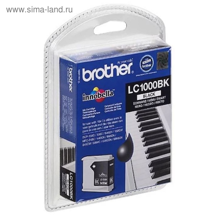 

Картридж струйный Brother LC1000BK черный для Brother DCP-130/330