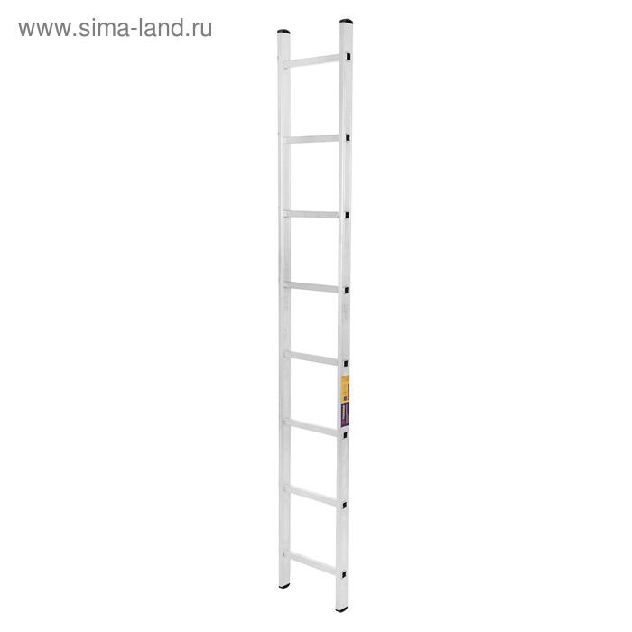 Лестница ТУНДРА, алюминиевая, односекционная, приставная, 8 ступеней, 2230 мм лестница tundra алюминиевая односекционная приставная 8 ступеней 2230 мм