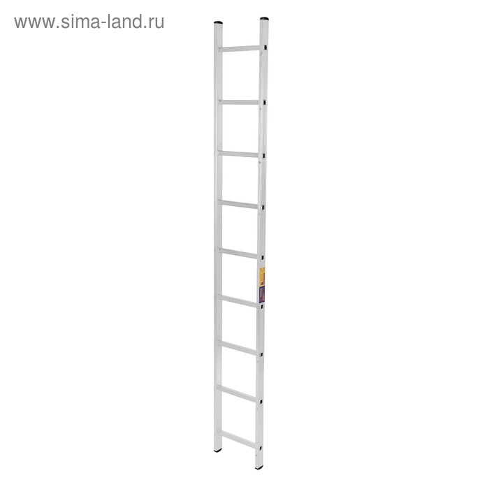 цена Лестница ТУНДРА, алюминиевая, односекционная, приставная, 9 ступеней, 2510 мм