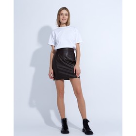 

Юбка женская MINAKU "Leather look", длина мини, размер 48, цвет коричневый