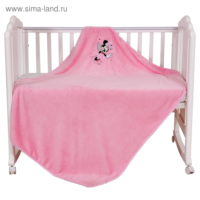 фото Плед «минни маус», размер 110 × 140 см, цвет розовый polini