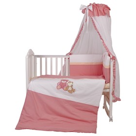 Комплект в кроватку «Плюшевые мишки», 7 предметов, цвет розовый Ош
