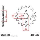 Звезда передняя ведущая JTF417 для мотоцикла, стальная Звезда передняя ведущая JTF417 для мотоцикла, стальная