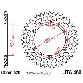 

Звезда задняя ведомая JTA460 алюминиевая