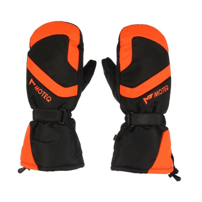 Зимние рукавицы БОБЕР чёрный, оранжевый, XL