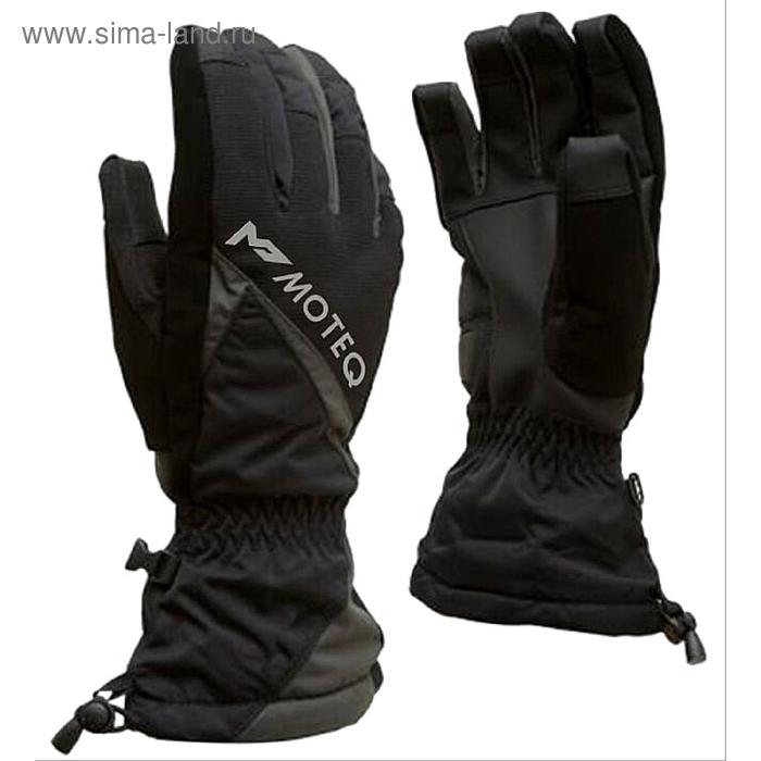 фото Зимние перчатки снежок чёрный, серый, l moteq