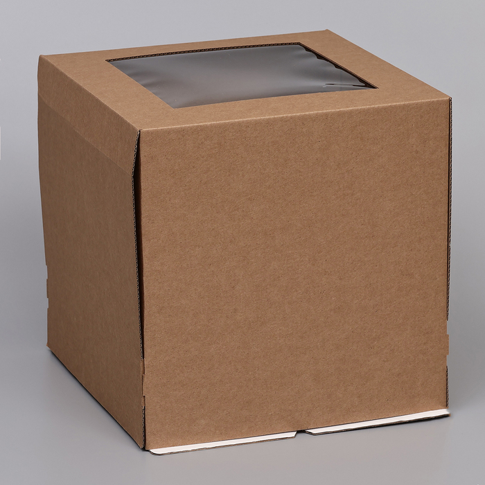 Кондитерская упаковка с окном, крафт, 30 х 30 х 30 см кондитерская упаковка с окном 30 х 30 х 25 см