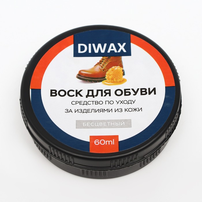 Воск для обуви Diwax, бесцветный, 60 мл губка для обуви diwax 5118