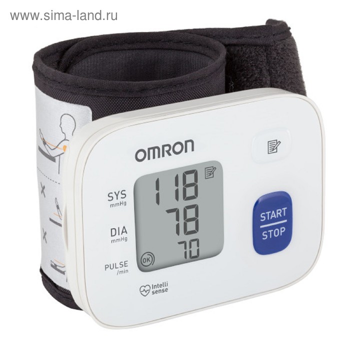 фото Тонометр на запястье omron rs2 hem-6121-ru, автоматический, манжета 13.5-21.5, 2хааа