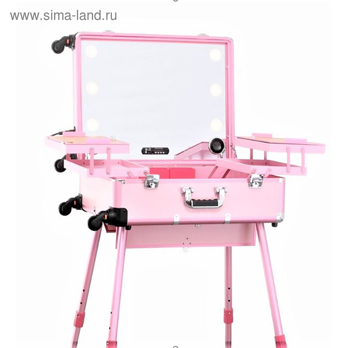 Мобильная студия визажиста Premium цвет розовый 36025₽
