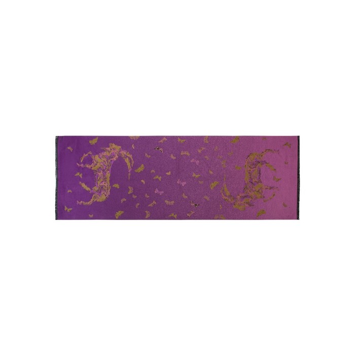 Палантин 65×190 см, фиолетовый