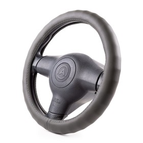 

Оплетка руля Autoprofi, экокожа, обхват 9 см, чёрный, размер М, 37-39 см