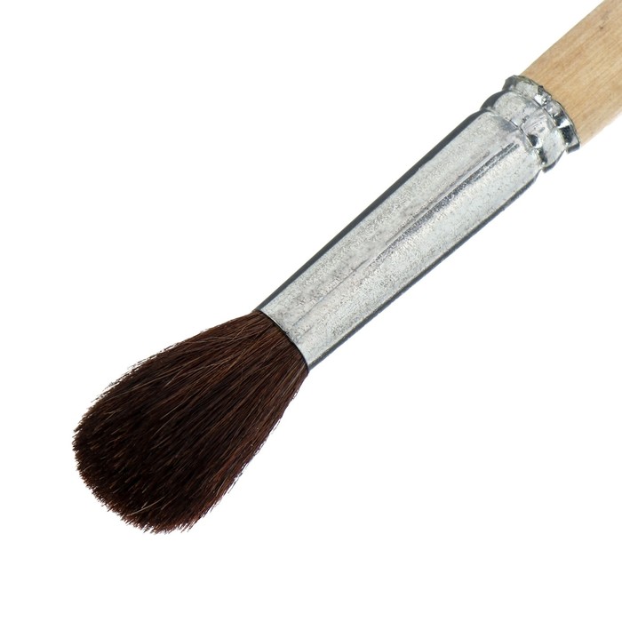 Кисть Пони круглая №10 (диаметр обоймы 10 мм; длина волоса 30 мм), деревянная ручка, Calligrata