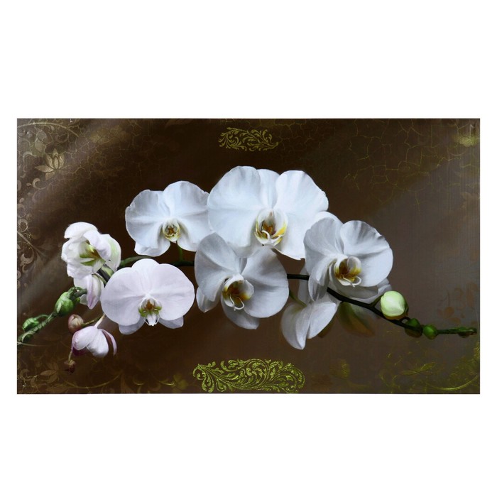 Картина-холст на подрамнике "Белые орихидеи" 60х100 см