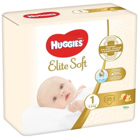 Подгузники "Huggies" Elite Soft 1, 3-5кг, 25 шт от Сима-ленд