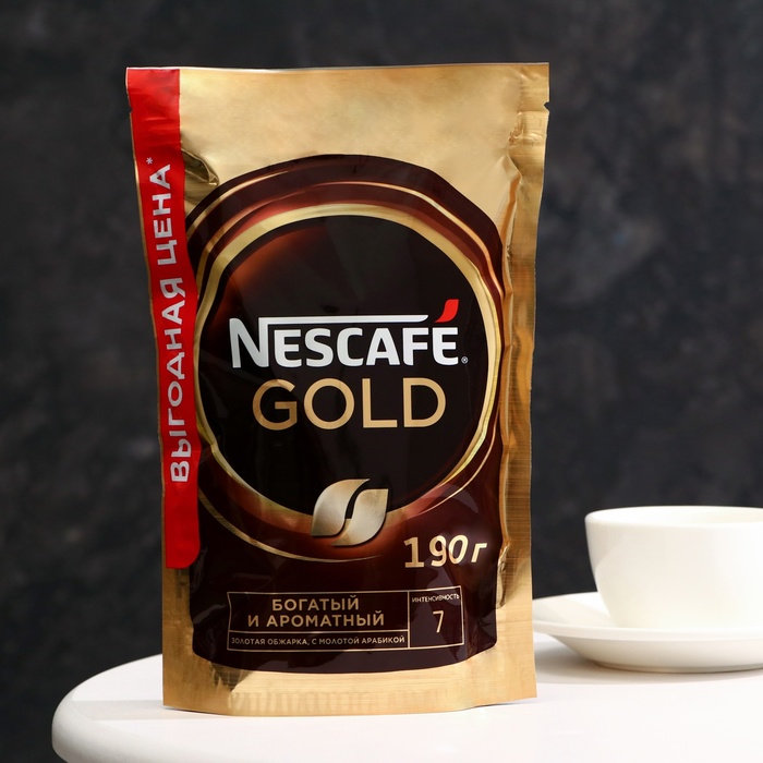 Кофе Nescafe Gold пакет, 190 г