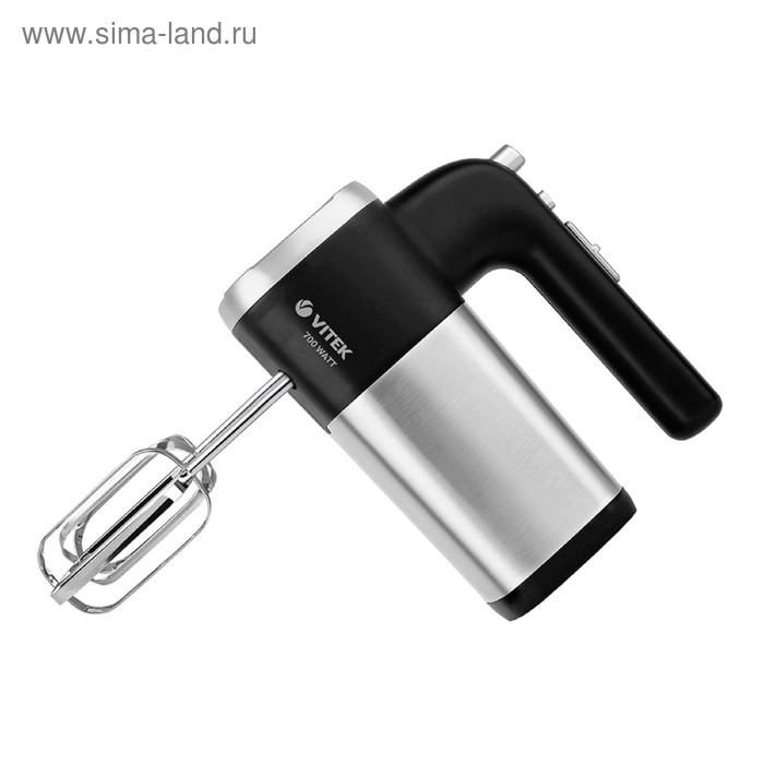 Купить Миксер Vitek VT-1400 ST, ручной, 700 Вт, 2 насадки, 5 скоростей, чёрно-серебристый Миксер Vitek VT-1400 ST, ручной, 700 Вт, 2 насадки, 5 скоростей, чёрно-серебристый