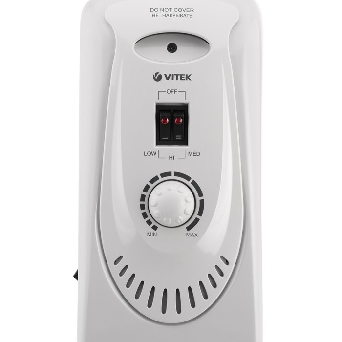 фото Обогреватель vitek vt-1704 w, масляный, 2000 вт, 7 секций, 20 м², белый