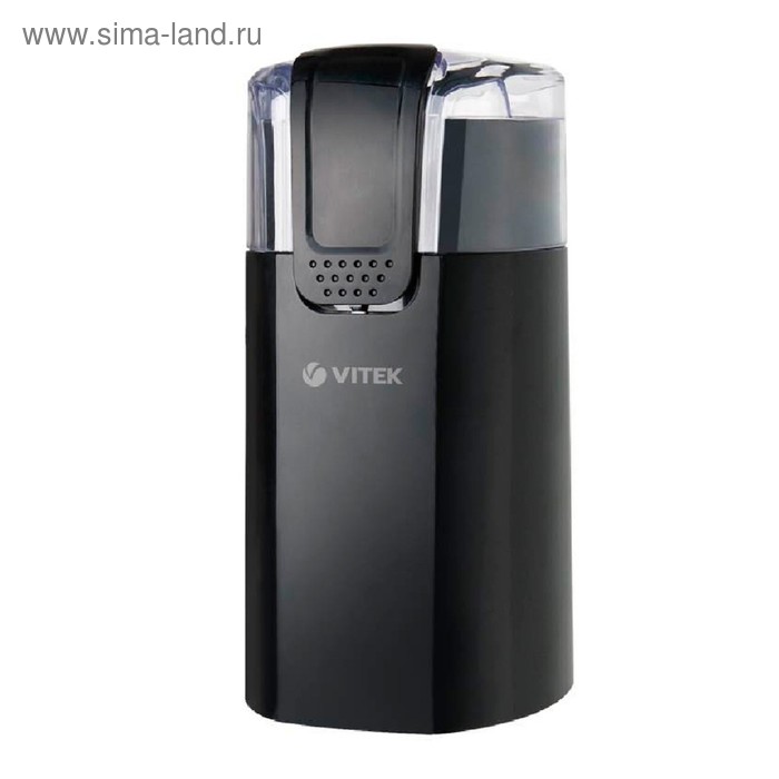 цена Кофемолка Vitek VT-7124 BK, электрическая, 150 Вт, 60 г, ротационная система, чёрная