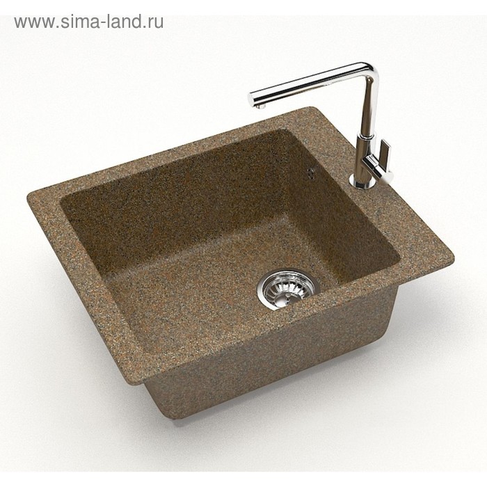 

Мойка кухонная из камня ZETT lab. 8/Q9, 500x425x195 мм, матовая, врезная, терракотовая