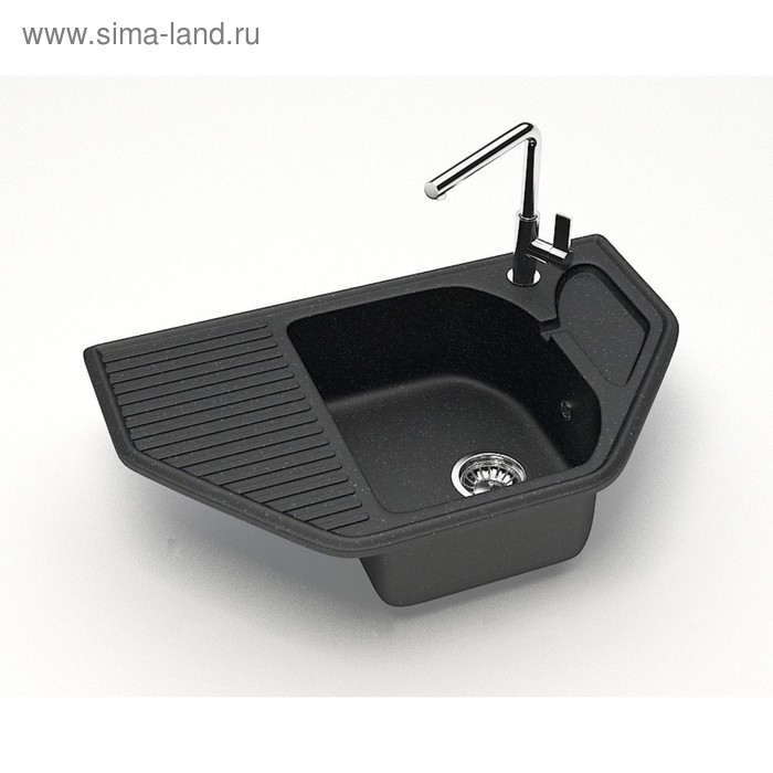 

Мойка кухонная из камня ZETT lab. 22/Q4, 800x500x175 мм, матовая, врезная, черная