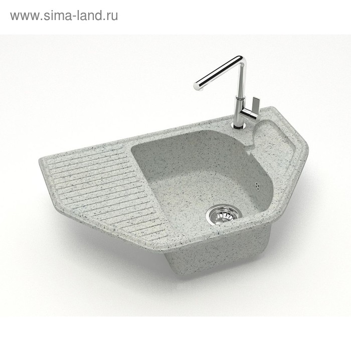 

Мойка кухонная из камня ZETT lab. 22/Q10, 800x500x175 мм, матовая, врезная, светло-серая