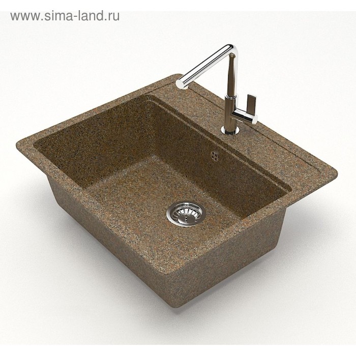 

Мойка кухонная из камня ZETT lab. 9/Q9, 570x505x200 мм, матовая, врезная, терракотовая