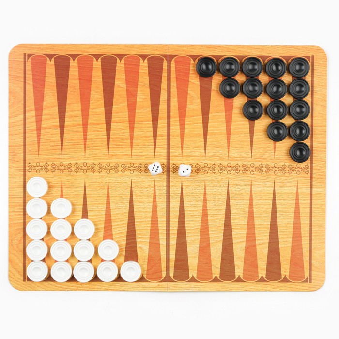 фото Игра настольная "шашки, нарды, шахматы", 42 х 23.5 см десятое королевство