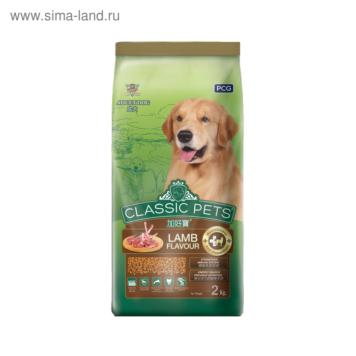 

Сухой корм Classic Pets для собак, ягненок, 2 кг