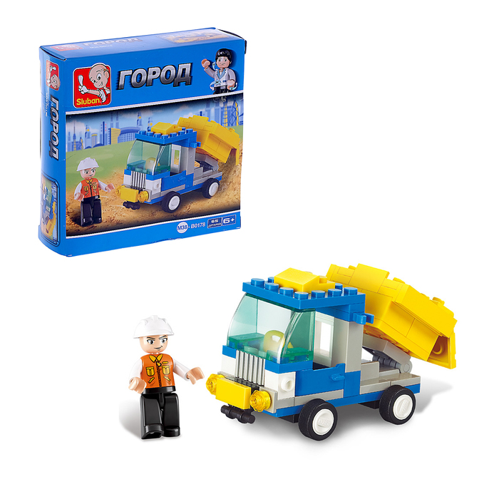 Конструктор «Самосвал», 65 деталей