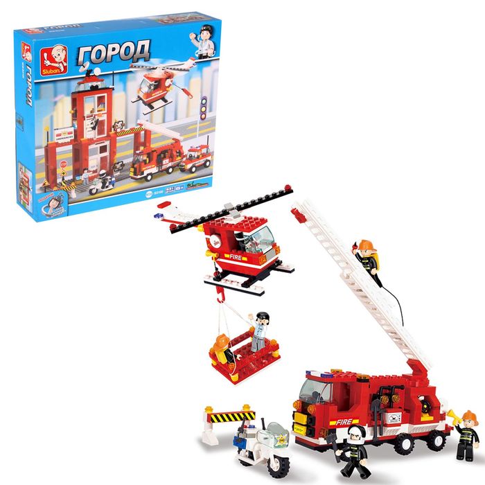 Конструктор «Пожарная станция», 631 деталь