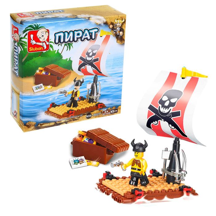 Конструктор «Плот», 64 детали