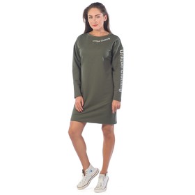

Платье-толстовка Unique Clothing, размер 52, цвет хаки