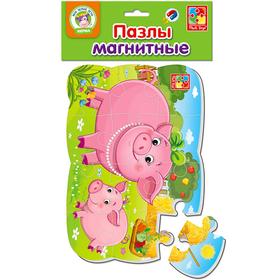 

Магнитный пазл 12 эл. «Поросенок»