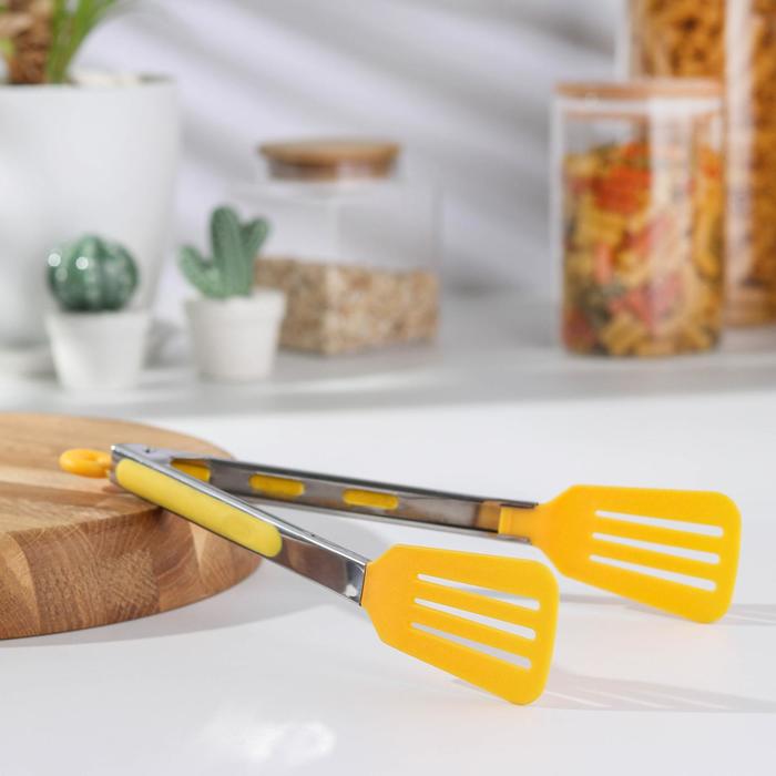 Щипцы для барбекю 28 см "Солнечные цвета", цвета МИКС